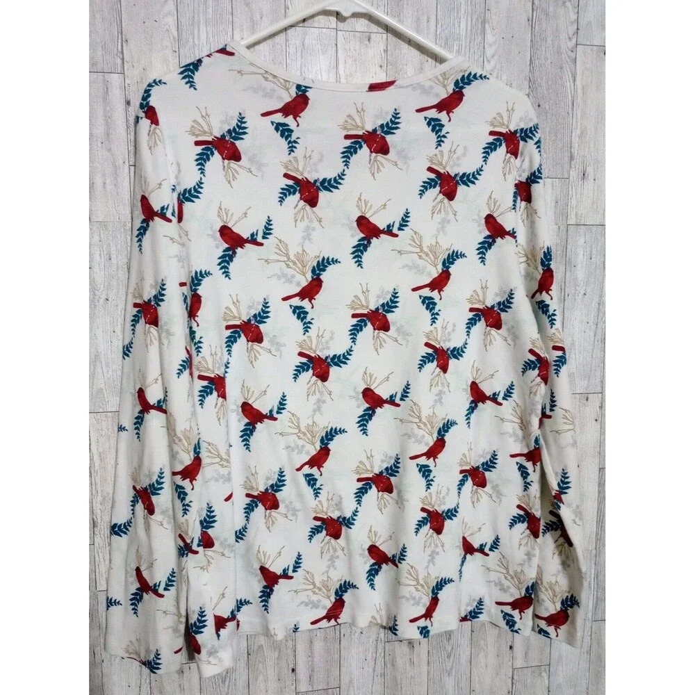 White Stag Tee Red Bird Long‎ Sleeve Round Neck Size XL (16/18) - Picture 2 of 5